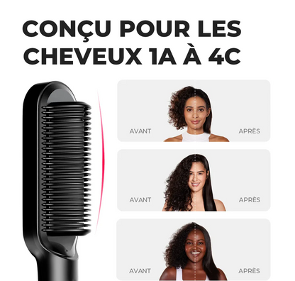 Brosse Lissante Chauffante  – Transformez Vos Cheveux en Un Instant